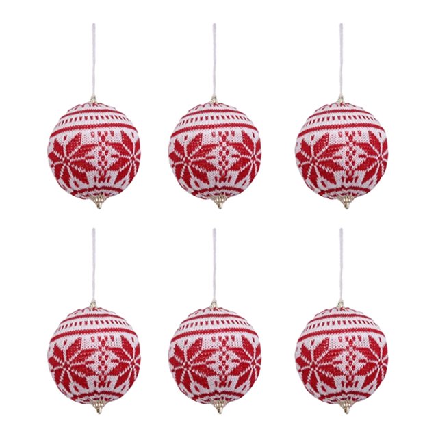 asjyhkr 6PCS Christmas Decor Balls Christmas Ball Hanging Ornament