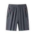 thumbnail image 1 of asjyhkr Basketball Shorts Men Elastic Waist Loose Running Lightweight Drawstring Athletic Shorts with Zipper Pockets(X-Large,Gray), 1 of 8
