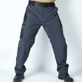 thumbnail image 1 of asjyhkr Cargo Pants for Men Fleece Lined Elastic Waist Hiking Camping Climbing Trousers with Multi Pockets, 1 of 4