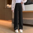 thumbnail image 1 of asjyhkr Casual Pants for Women Fleece Lined Elastic Waist Breathable Hiking Gym Outdoor Casual Pants with Pockets, 1 of 8