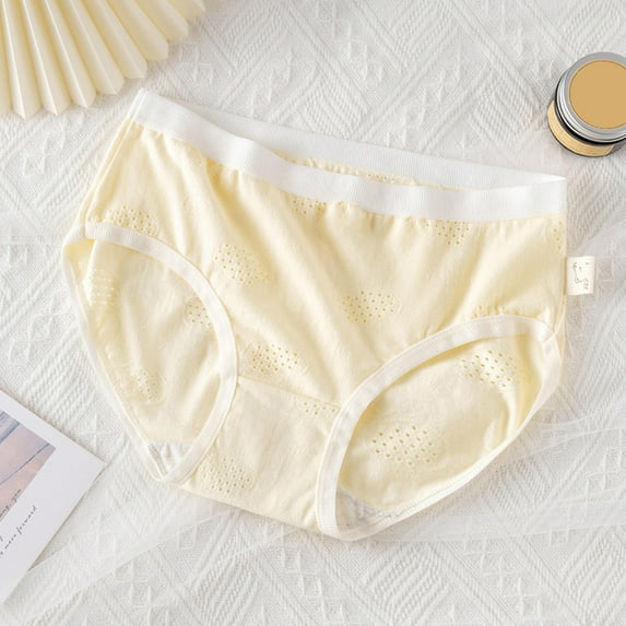 asjyhkr Cotton Underwear for Women High Waist Breathable Seamless Stretch Brief Soft Comforty Trendy Solid Color Ladies Panties