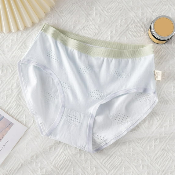 asjyhkr Cotton Underwear for Women High Waist Breathable Seamless Stretch Brief Soft Comforty Trendy Solid Color Ladies Panties