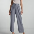 thumbnail image 1 of asjyhkr Dress Pants for Women Button Zipper High Waist Wide Leg Casual Breathable Hiking Work Business Pants with Pockets, 1 of 7