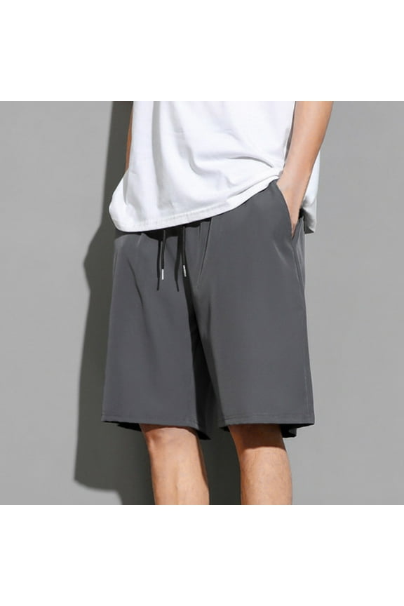 Gym Shorts for Men Drawstring Elastic Waist Running Athletic Tennis Basketball Shorts with Pockets