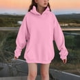 thumbnail image 1 of asjyhkr Hoodies for Kids Boys Girls Fleece Hooded Crew Neck Long Sleeve Pullover with Pockets 2-13 Years Solid Color Casual Comforty Sweatshirts,Size 90-160, 1 of 8