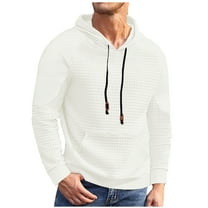 asjyhkr Hoodies for Men Long Sleeve Crew Neck Zipper Hood Drawstring Pullover Running Gym Workout Shirts