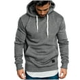 thumbnail image 1 of asjyhkr Hoodies for Men Long Sleeve Drawstring Hooded Sweatshirt Running Gym Workout Pullover with Pockets, 1 of 5