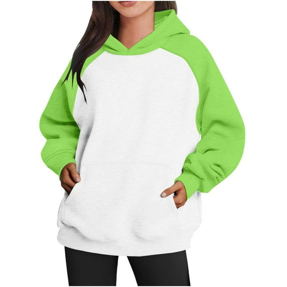 asjyhkr Hoodies for Women Long Sleeve Crew Neck Hooded Pullover Casual Breathable Color Block Hiking Gym Workout Tops with Pockets