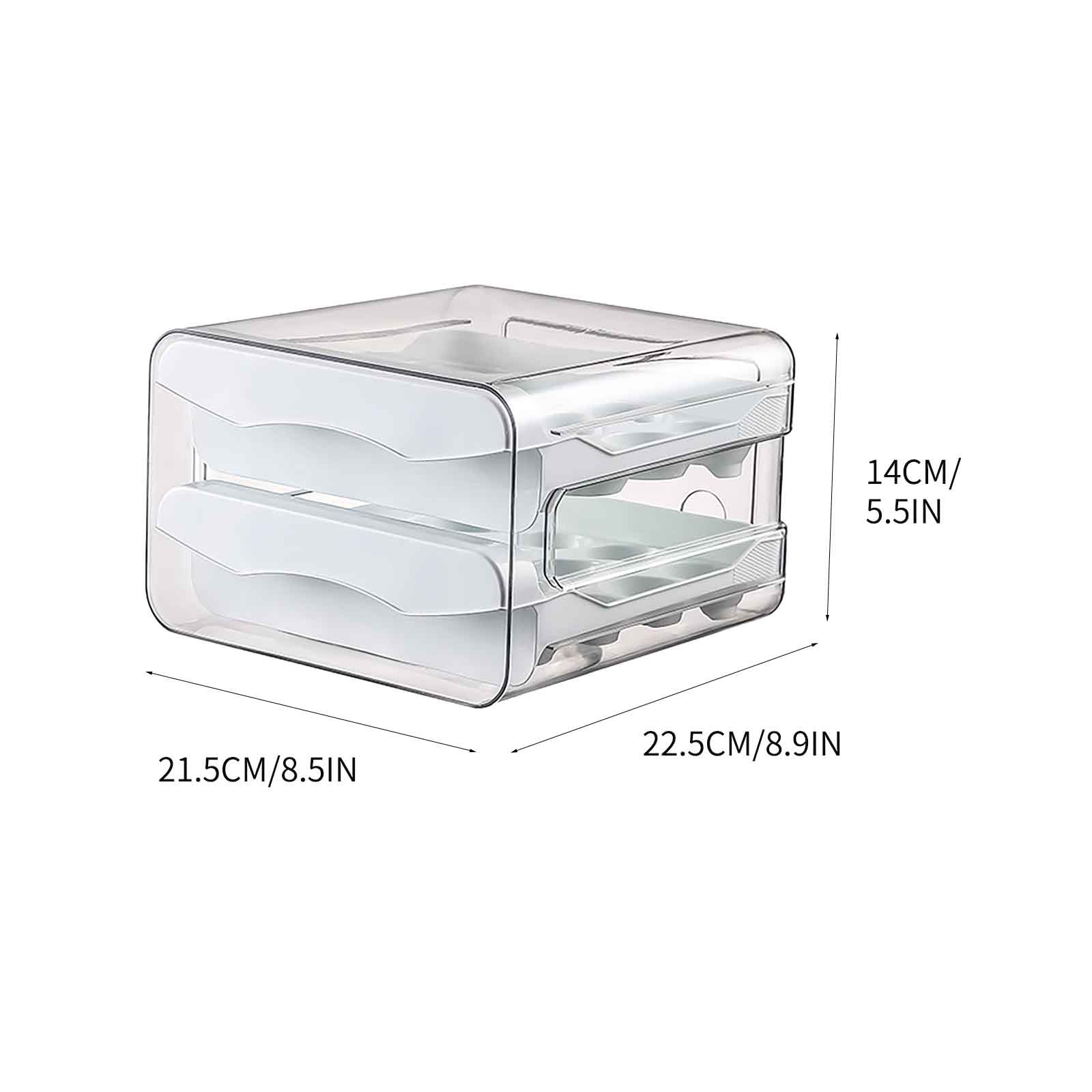 asjyhkr Household Refrigerator Storage Box, Stackable Fridge Organizer