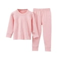 thumbnail image 1 of asjyhkr Kids Clothes Fall Outfits Striped Long Sleeve Undershirts Comfy Lounging Pants Home Sets for Boys Girls(14-15 Years,Pink), 1 of 6