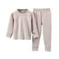 thumbnail image 1 of asjyhkr Kids Clothes Fall Outfits Striped Long Sleeve Undershirts Comfy Lounging Pants Home Sets for Boys Girls(3-4 Years,Coffee), 1 of 6