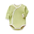 thumbnail image 1 of asjyhkr Kids Clothes Long Sleeve Rompers Casual Boys Girls Button-Up Bodysuit Fall Outfits Comfy Daily Wear(0-3 Months,Green), 1 of 8