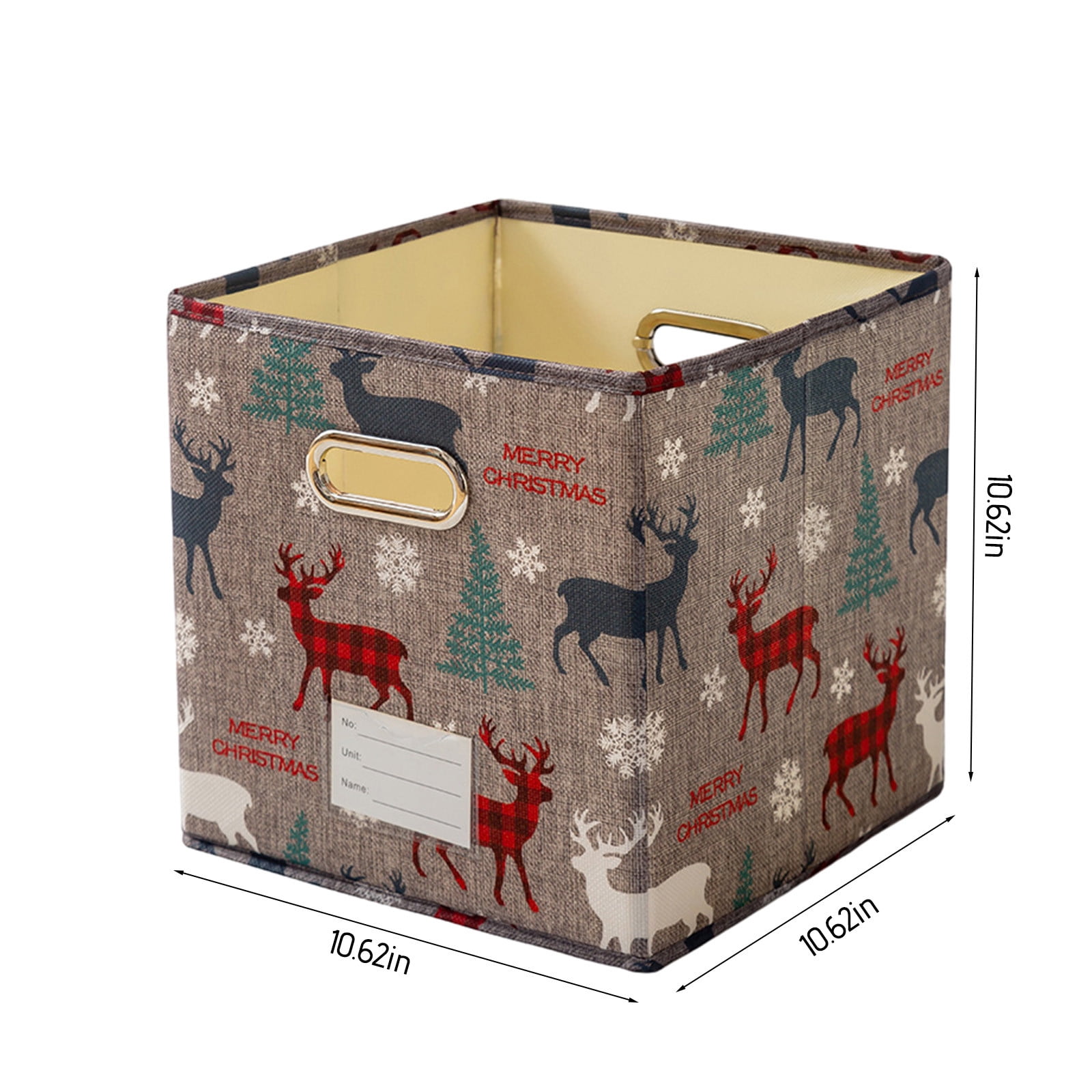 asjyhkr Large Collapsible Storage Bins with Lids,Christmas Decorative