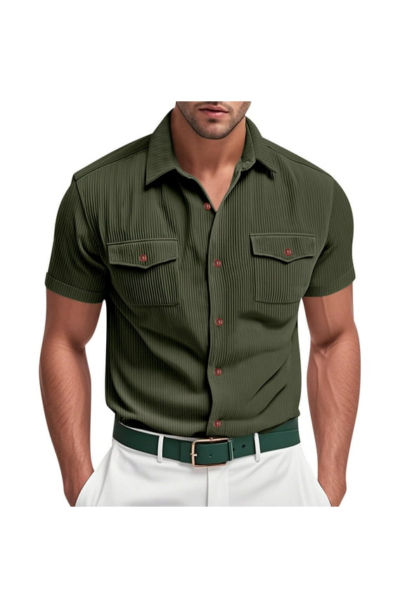 Long Sleeve Shirts for Men Custom Button Down Top Pccket Turndowm Collar Satin Casual Breathable Beach Shirts