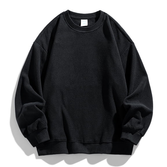 asjyhkr Men Sweatshirt Fleece Lined Crew Neck Long Sleeve Pullover Casual Thermal Hiking Outdoor Tops