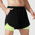 thumbnail image 1 of asjyhkr Mens Athletic Shorts 2 in 1 Drawstring Elastic Waist Quick Drying Running Workout Gym Shorts with Pockets, 1 of 5