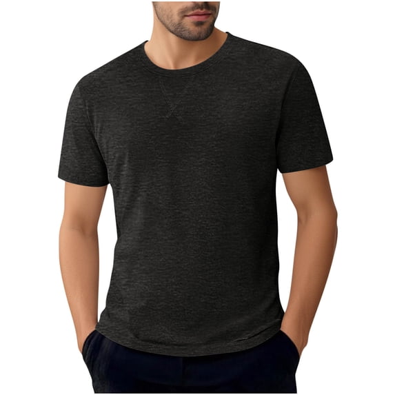 asjyhkr Mens Athletic Tshirts Cotton Short Sleeve Comfy Workout Running Gym Tees