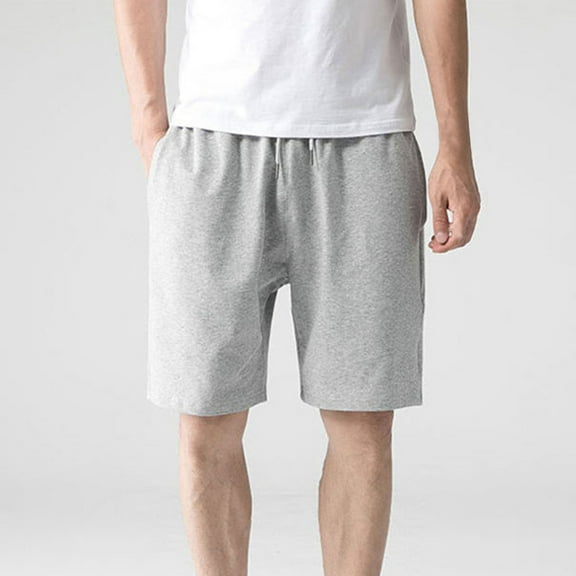 asjyhkr Mens Cotton Pajama Shorts Plus Size Drawstring Elastic Waist Comfy Loungewear Sleep Bottom Shorts with Pockets(L-4XL)