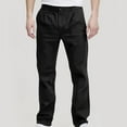thumbnail image 1 of asjyhkr Mens Dress Pants Button Waist Loose Casual Lightweight Breathable Straight Leg Work Business Pants with Pockets, 1 of 8