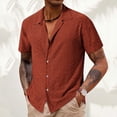 thumbnail image 1 of asjyhkr Mens Dress Shirts Short Sleeve Regular Fitted Lightweight Untucked Button down Shirts, 1 of 6