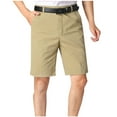 thumbnail image 1 of asjyhkr Mens Dress Shorts Elastic Waistband Casual Work Business Regular Fitted Shorts with Pockets, 1 of 4