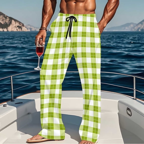asjyhkr Mens Flannel Pajama Pants with Pockets Drawstring Comfy Soft Homewear Lounge Pjs Pants