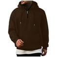 thumbnail image 1 of asjyhkr Mens Hoodies Zipper Drawstring Hooded Long Sleeve Pullover Casual Loose Breathable Thermal Solid Color Running Gym Workout Sweatshirts with Pockets, 1 of 6