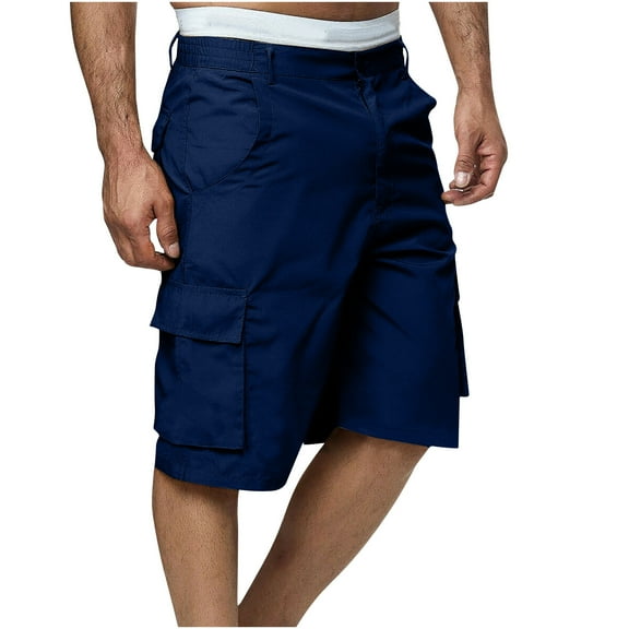 asjyhkr Mens Oversized Cargo Shorts Casual Low Waistband Summer with Multi Pockets Classic Cargo Stretch Shorts