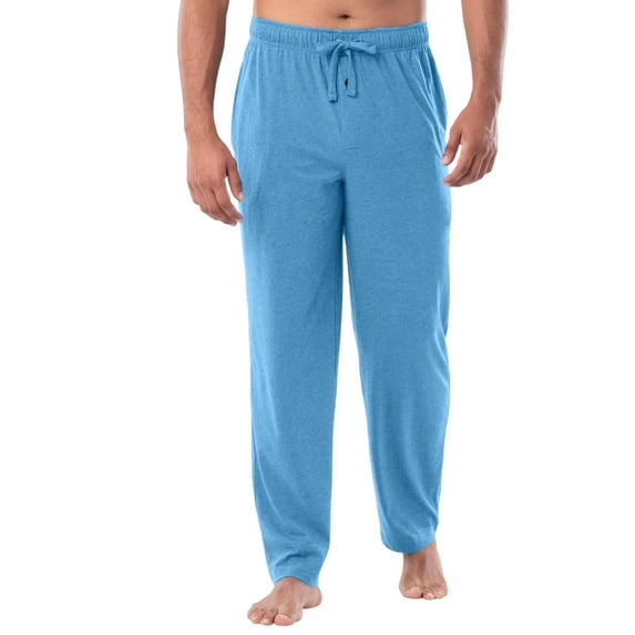 asjyhkr Mens Pajama Pants Drawstring Elastic Waist Sleep Comfy Stretch Breathable Home Lougeing Pants Nightwear(S,Blue)