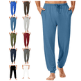 thumbnail image 1 of asjyhkr Mens Pajama Pants Elastic Waist Drawstring Jogger Lightweight Breathable Casual Homewear Gym Sleepwear Pants with Pockets, 1 of 8
