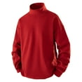 thumbnail image 1 of asjyhkr Mens Shirts High Neck Long Sleeve Fleece Pullover Casual Fashion Solid Color Thermal Breathable Gym Workout Hiking Tops, 1 of 8