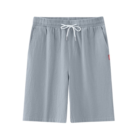 asjyhkr Mens Shorts Cotton Loungewear Drawstring Elastic Waist Plus Size Sleep Pajama Shorts with Pockets for Casual(M-5XL)