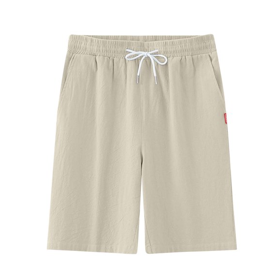 asjyhkr Mens Shorts Cotton Loungewear Drawstring Elastic Waist Plus Size Sleep Pajama Shorts with Pockets for Casual(M-5XL)