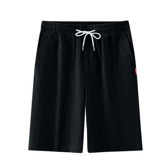asjyhkr Mens Shorts Cotton Loungewear Drawstring Elastic Waist Plus Size Sleep Pajama Shorts with Pockets for Casual(M-5XL)