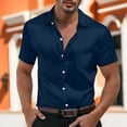 thumbnail image 1 of asjyhkr Mens Silk Satin Shirts Dress Shirts Shiny Short Sleeve Button down Shirts Party Prom Wedding Shirts(S-5XL), 1 of 8