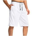 thumbnail image 1 of asjyhkr Mens Summer Beach Shorts Elastic Waist Drawstring Mesh Running Gym Athletic Shorts with Zipper Pockets, 1 of 3
