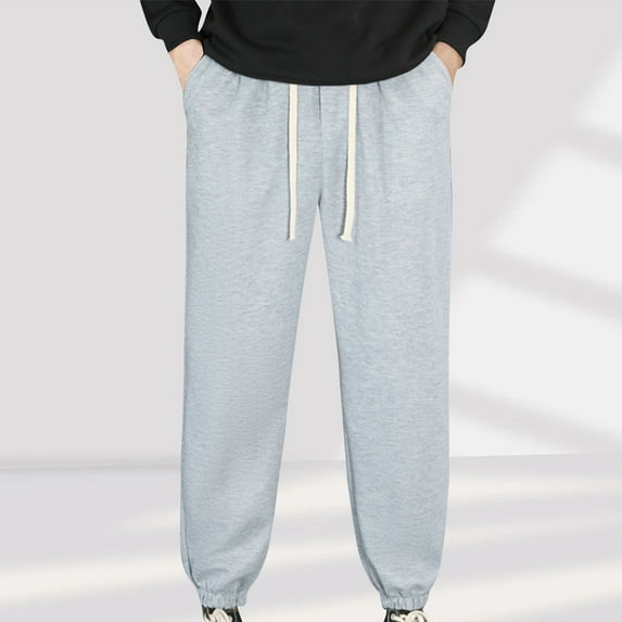 asjyhkr Mens Sweatpants Drawstring Elastic Waist Jogger Lightweight Running Workout Athletic Pants with Pockets