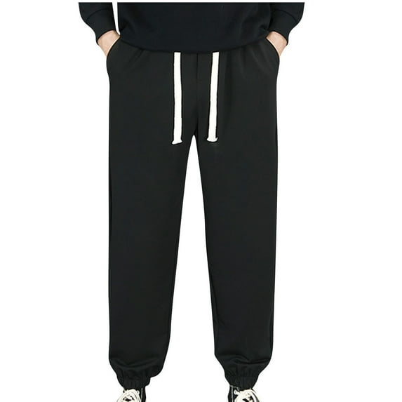 asjyhkr Mens Sweatpants Drawstring Elastic Waist Jogger Lightweight Running Workout Athletic Pants with Pockets