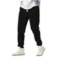 thumbnail image 1 of asjyhkr Mens Sweatpants Elastic Waist Drawstring Jogger Solid Color Casual Loose Fashion Breathable Workout Gym Running Pants with Pockets, 1 of 6
