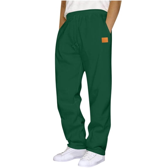 asjyhkr Mens Sweatpants Straight Leg Elastic Waist Drawstring Running Gym Athletic Pants with Pockets(S,Army Green1)