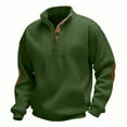 thumbnail image 1 of asjyhkr Mens Sweatshirts Knit Button Stand Collar Long Sleeve Breathable Running Gym Athletic Shirts, 1 of 7