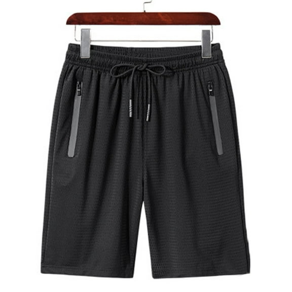asjyhkr Mens Workout Athletic Shorts 7 Inch Inseam Quick Drying Hiking Shorts with Zipper Pockets Gym Shorts Running(M-5XL)