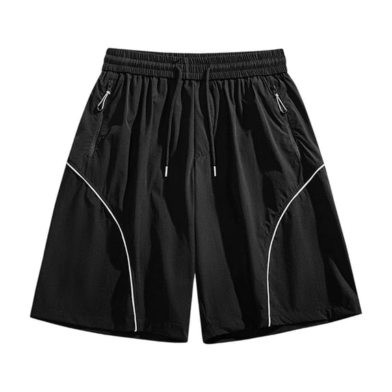 asjyhkr Mens Workout Shorts Quick-Dry Athletic Drawstring Elastic Waist Relaxed Classic Basketball Shorts with Pockets(XX-Large,Black)