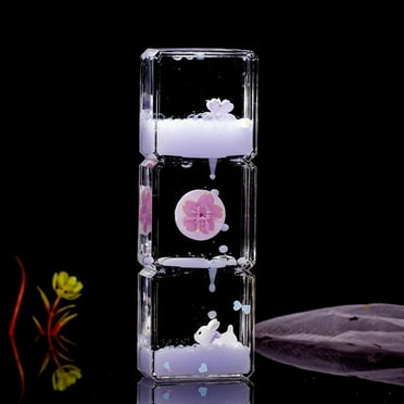 asjyhkr Mini Cartoons Liquid Hourglass Oil Hourglass Cute Desktop Ornament Toys Birthday Gift Oil Drip Decompression Liquid Hourglass Timer Children Timer 100ml