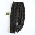 thumbnail image 1 of asjyhkr Pajama Pants Women Elastic Waist Fleece Lined Thermal Breathable Flannel Sleepshirts Loose Casual Homewear Outside Wearing Solid Color Pants, 1 of 3