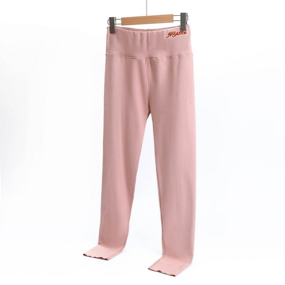 asjyhkr Pajama Pants Women High Waist Fleece Lined Thermal Breathable Casual Homewear Sleepwear Outdoor Base Layer Pant