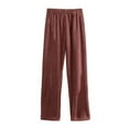 thumbnail image 1 of asjyhkr Pajama Pants Women High Waist Fleece Lined Thermal Breathable Home Sleep Straight Leg Pants, 1 of 5
