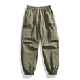 thumbnail image 1 of asjyhkr Pants for Men Drawstring With Pocket Elastic Waist Loose Fitted Hiking Running Athletic Joggers, 1 of 9