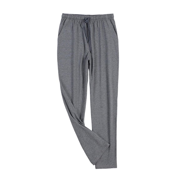 asjyhkr Plus Size Men Sleep Pants Lightweight Elastic Drawstring Home Pajama Pants with Pockets(2XL,Dark Gray)