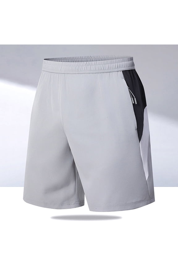 Plus Size Mens Athletic Running Shorts with Zipper Pockets Lightweight Summer Athletic Gym Shorts,M-5XL